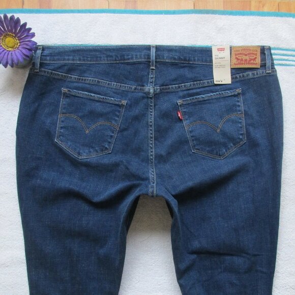 New LEVI'S JEANS Size 20W 711 Mid-Rise Skinny Denim - Picture 4 of 10